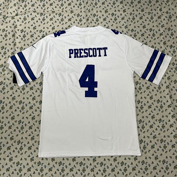 NFL Dallas Cowboys White Jersey #4 Prescott - Picture 5 of 6